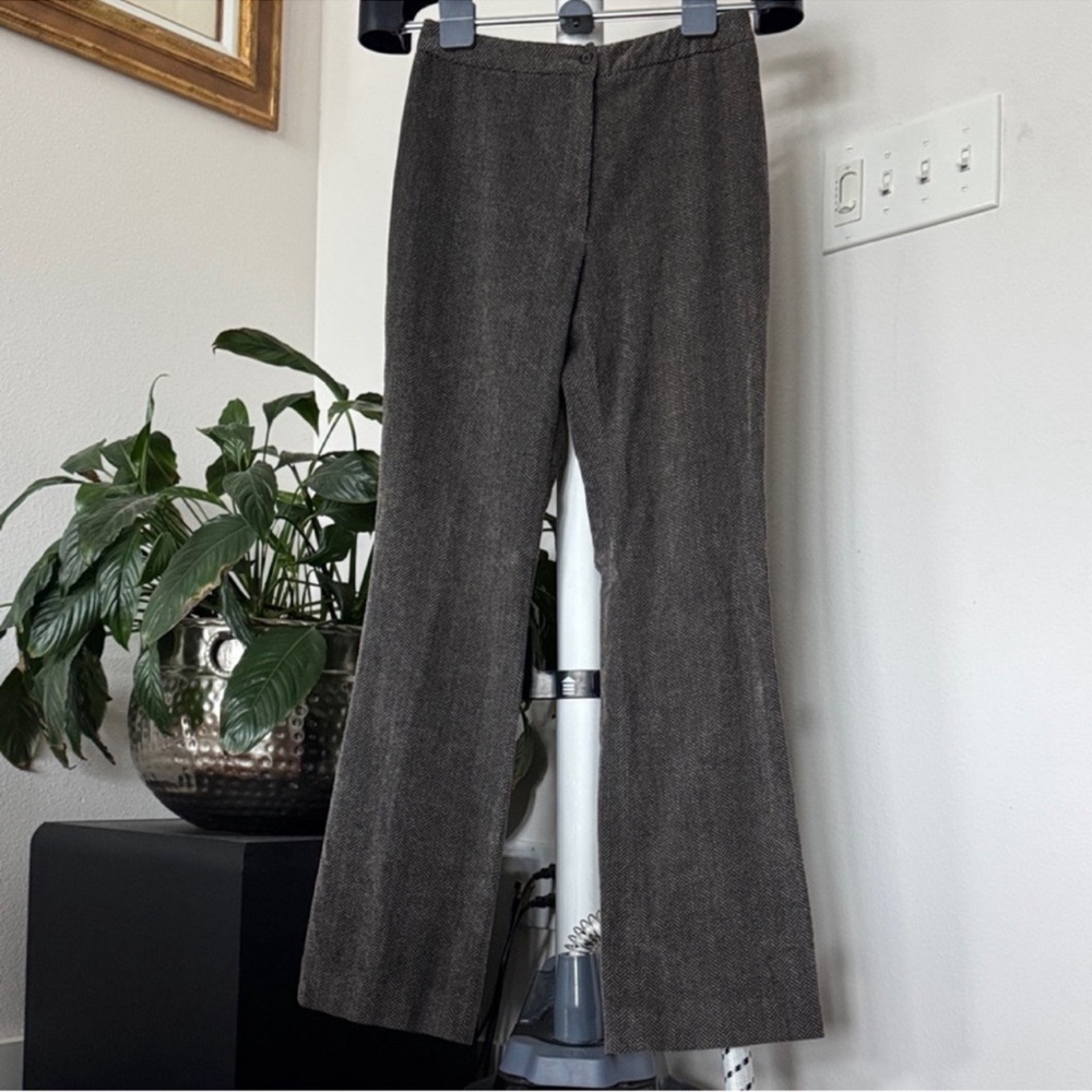 Harold’s Corduroy Herringbone High Rise Flared Pants Sz 2 gray